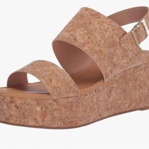 Corso Como Cork Platform Sandals - Tan